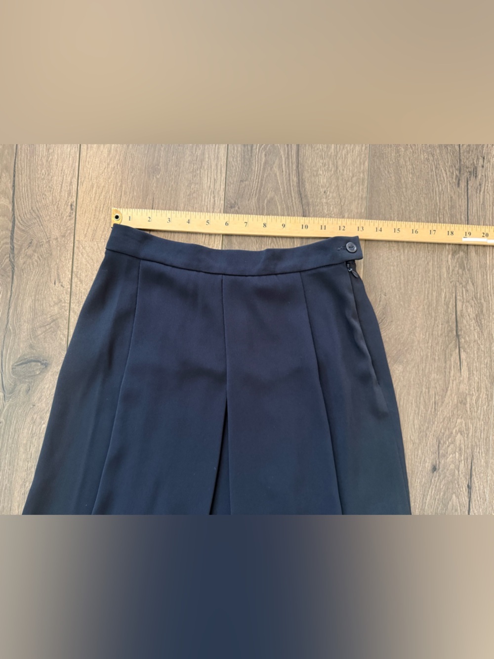 Max Mara Skirt Size 6 black A-Line Pleated Midi Luxury Designer - Picture 10 of 11